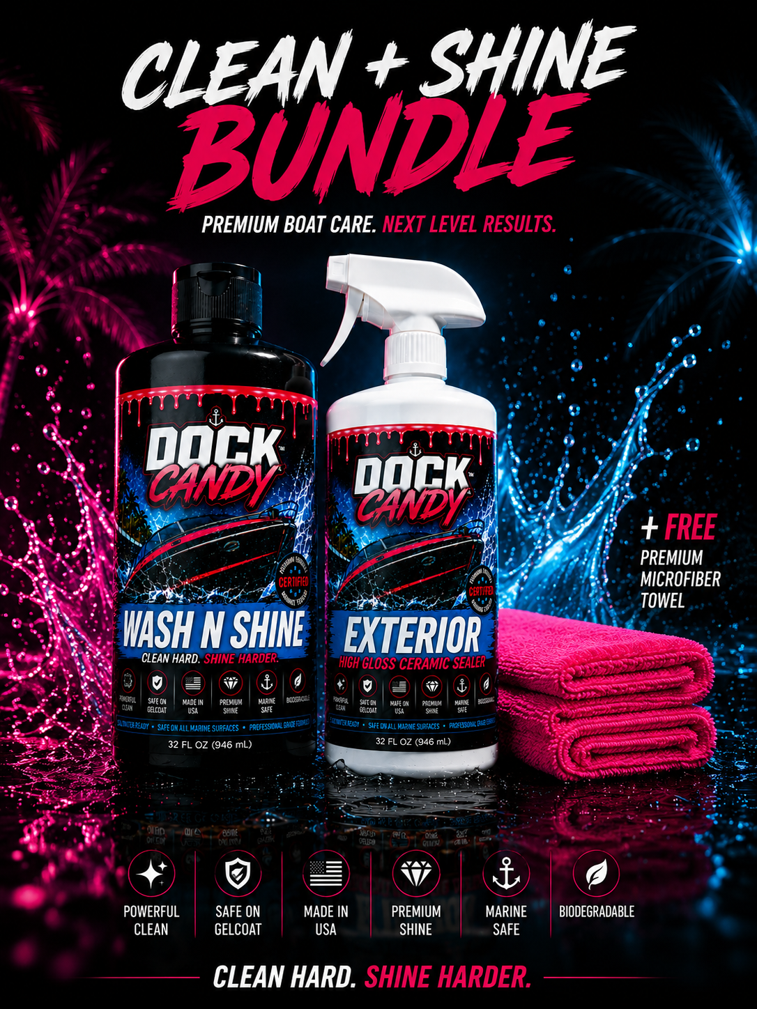 Dock Candy Wash + Wax | Seal + Shine Bundle + FREE Towel