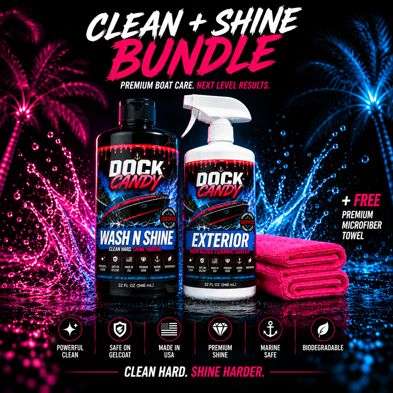 Dock Candy Wash N Shine and Exterior bundle